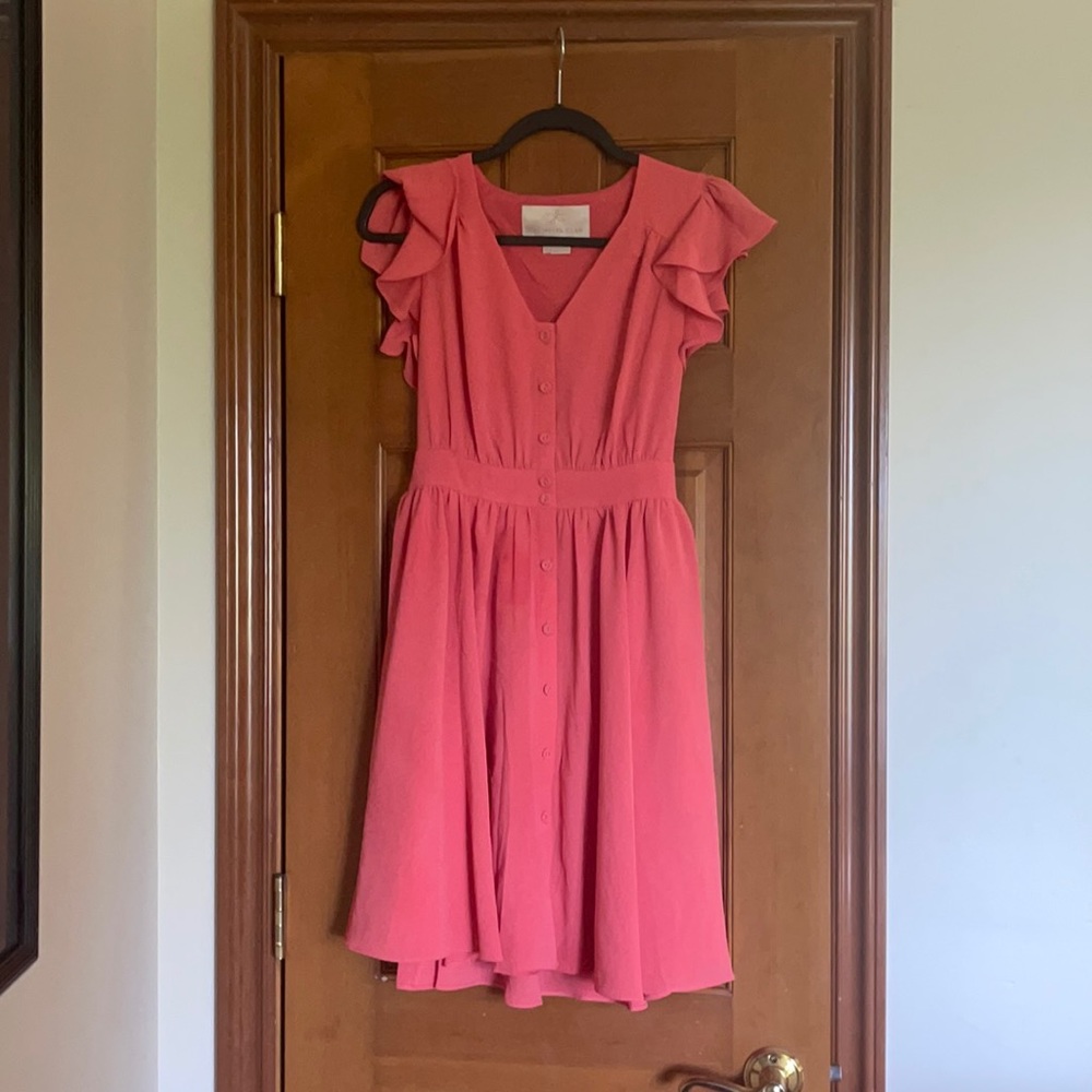 Gal Meets Glam coral knee length dress size 2
